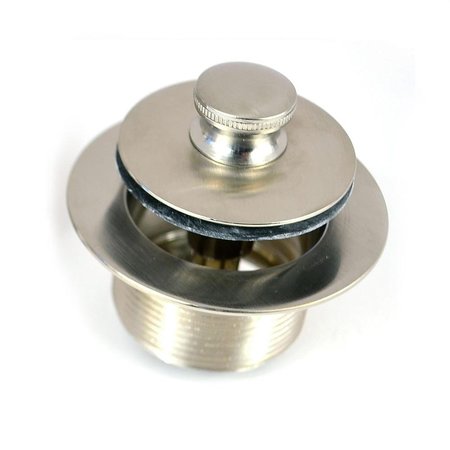 WATCO 1.625 in. Overall Dia. x 16 Threads x 1.25 in. Push Pull Bath Closure, Brushed Nickel 38301-BN